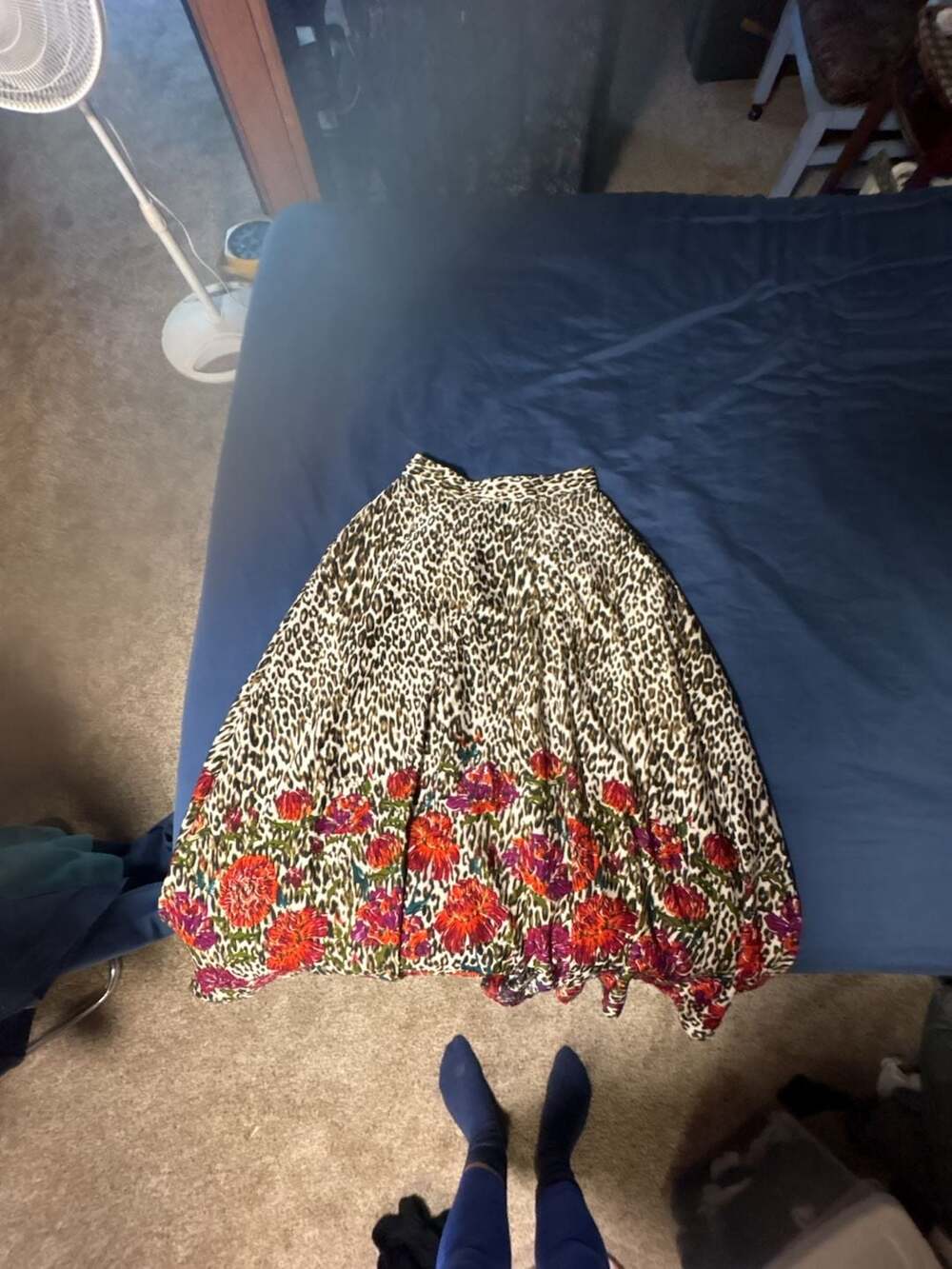 Flint & Moss Maxi Skirt Size M Leopard Floral Midi